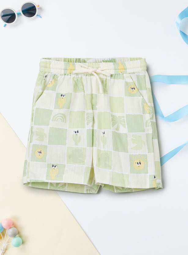 Boys Printed Shirt and Shorts Set