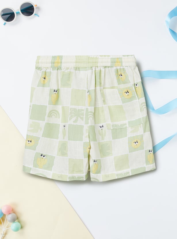 Boys Printed Shirt and Shorts Set