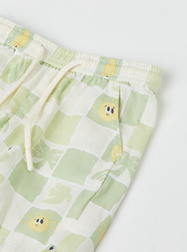 Boys Printed Shirt and Shorts Set