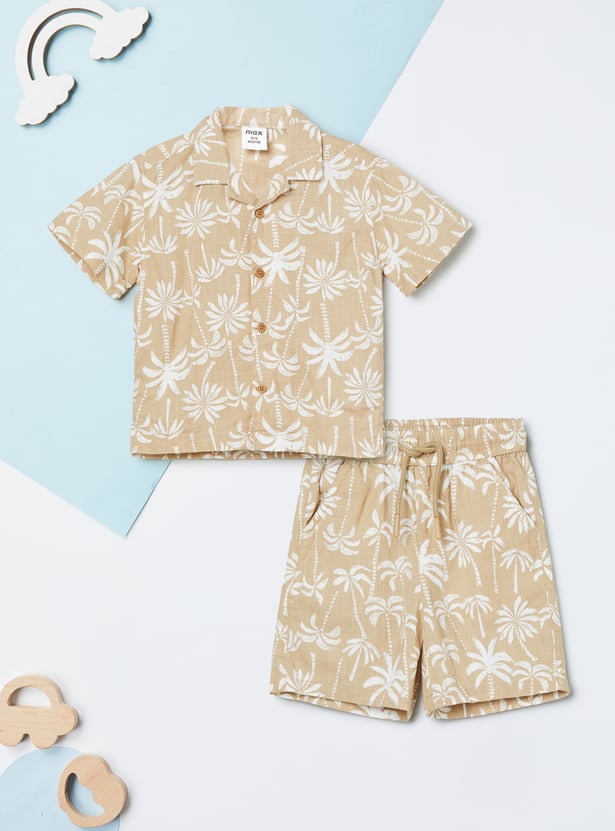 Boys Printed Shorts Set