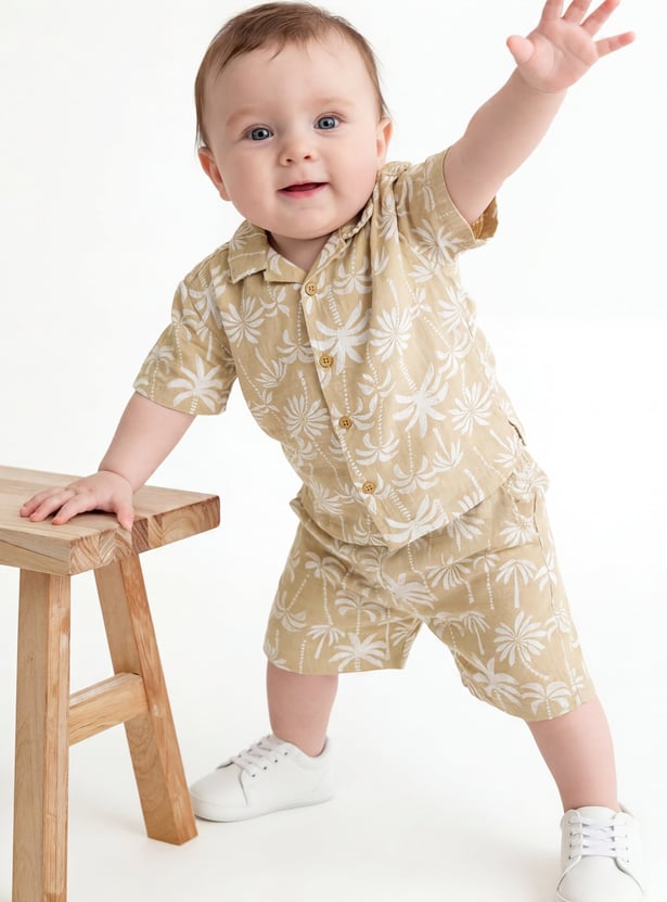 Boys Printed Shorts Set