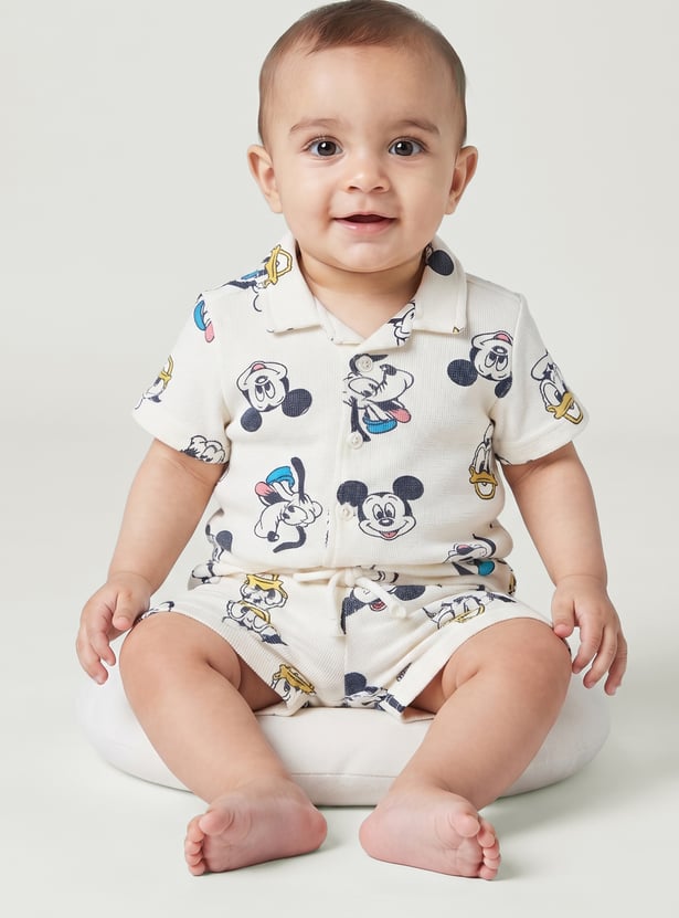 Boys Mickey & Friends Print T-shirt with Shorts Set