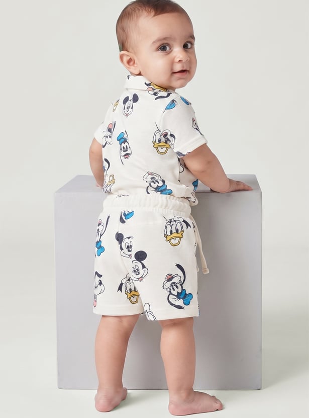 Boys Mickey & Friends Print T-shirt with Shorts Set