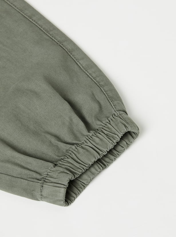 Boys Solid Cargo Joggers