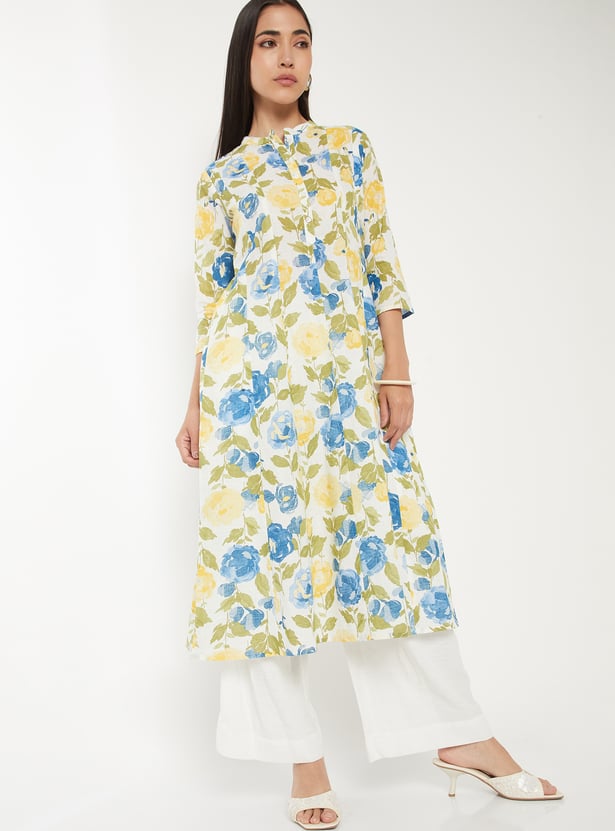 Women Floral Print A-Line Kurta