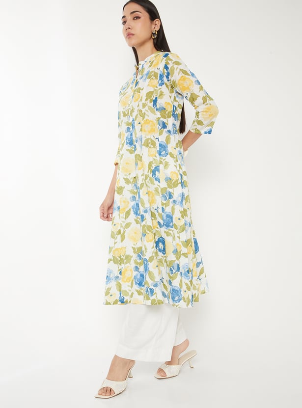 Women Floral Print A-Line Kurta
