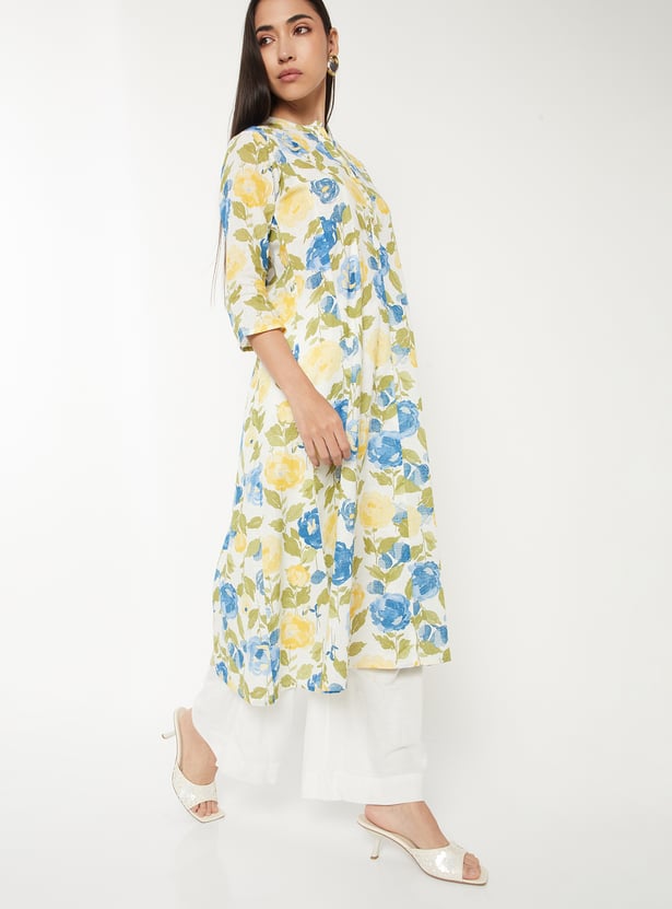 Women Floral Print A-Line Kurta