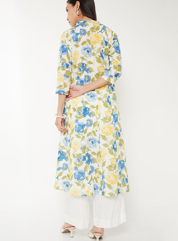 Women Floral Print A-Line Kurta