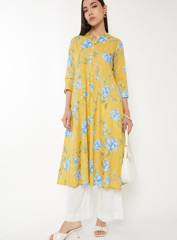 Women Floral Print A-Line Kurta