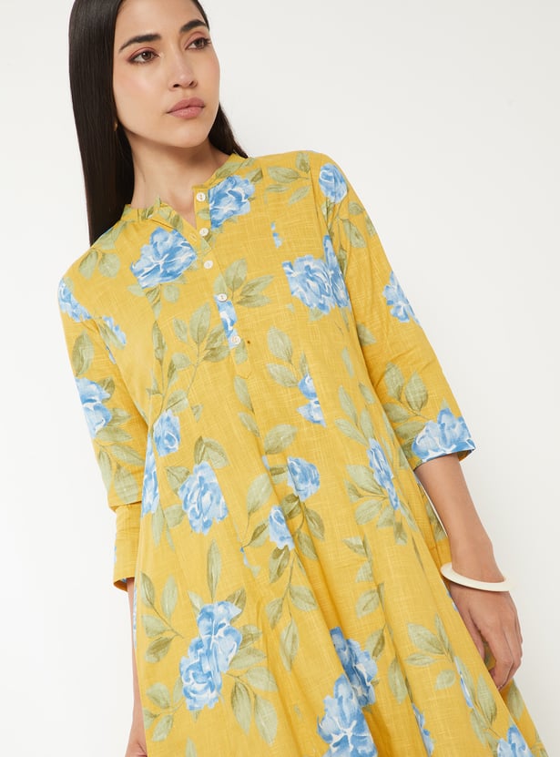 Women Floral Print A-Line Kurta