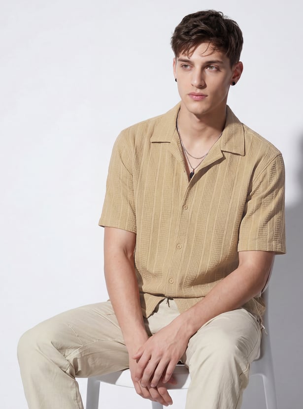 URB_N Men Textured Shirt