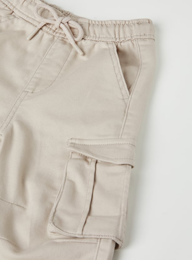 Boys Solid Cargo Joggers
