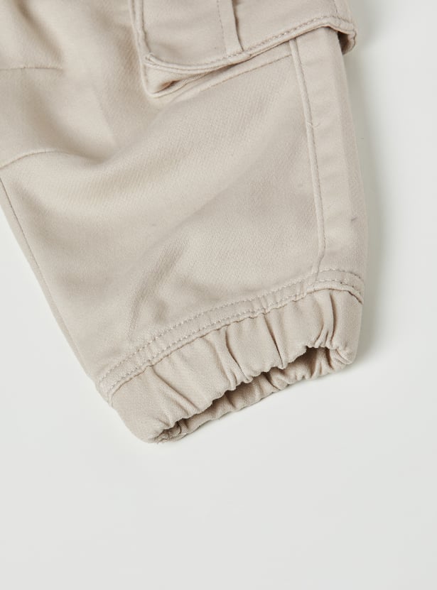 Boys Solid Cargo Joggers