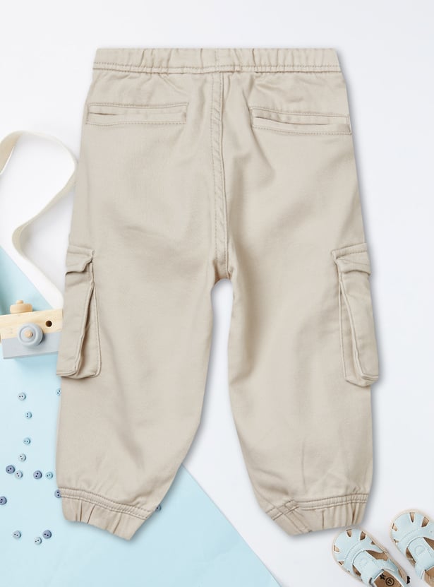 Boys Solid Cargo Joggers