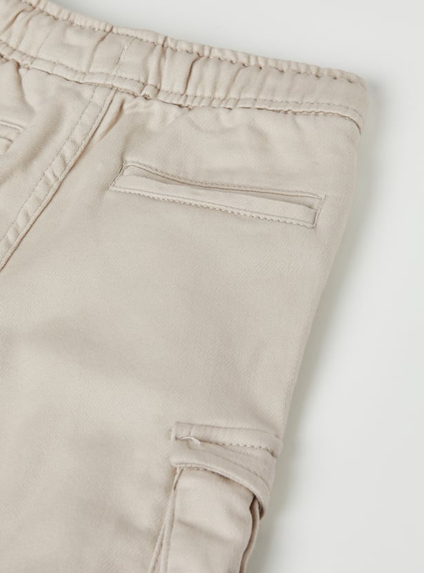 Boys Solid Cargo Joggers
