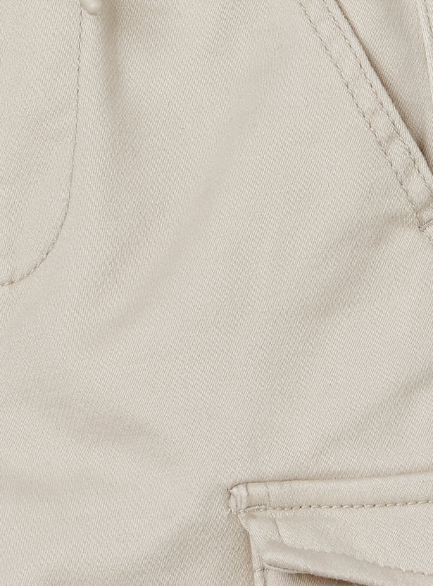 Boys Solid Cargo Joggers