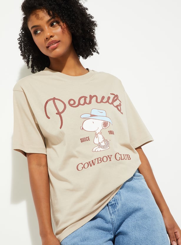 URB_N Women Peanut Oversized T-shirt