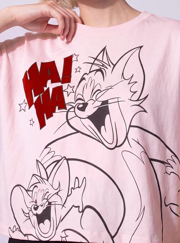 URB_N Women Tom & Jerry Character T-shirt