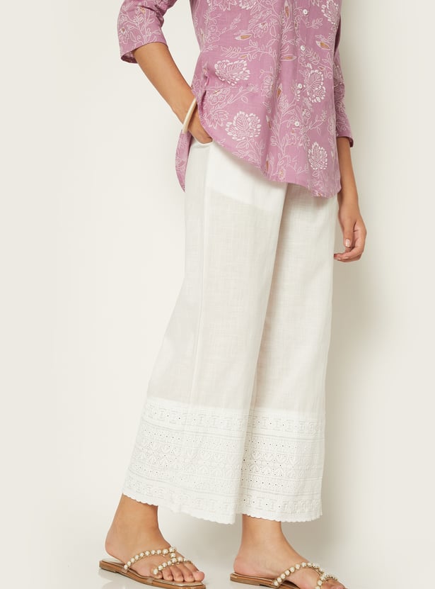 Women Embroidered Palazzos