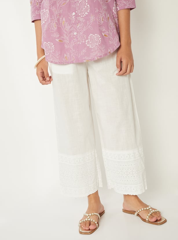 Women Embroidered Palazzos