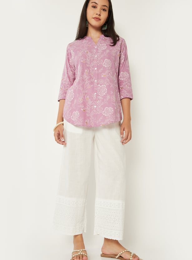 Women Embroidered Palazzos