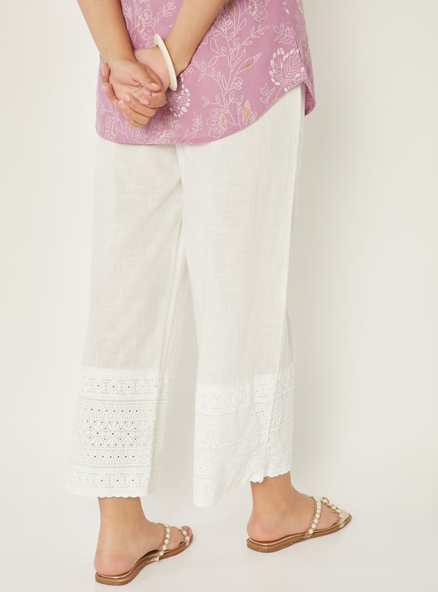 Women Embroidered Palazzos
