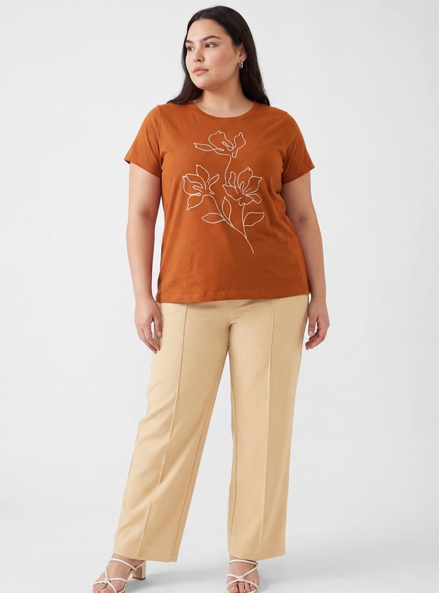Women Floral Print T-shirt