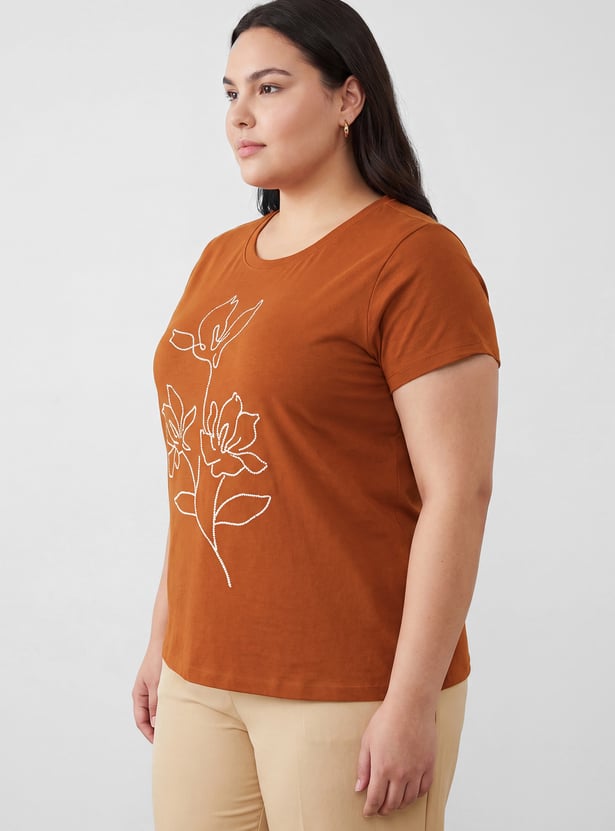 Women Floral Print T-shirt