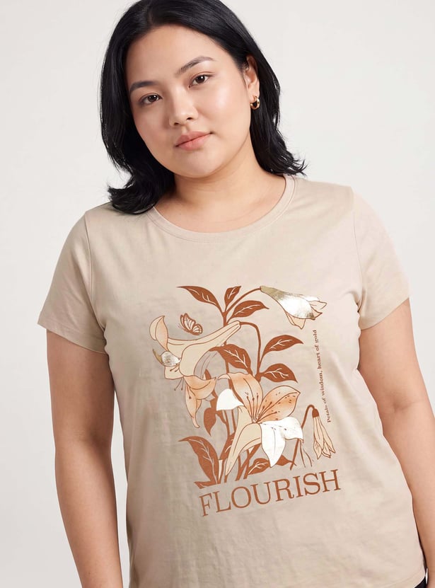Women Floral Print T-shirt