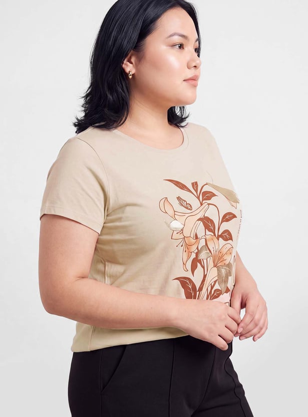 Women Floral Print T-shirt