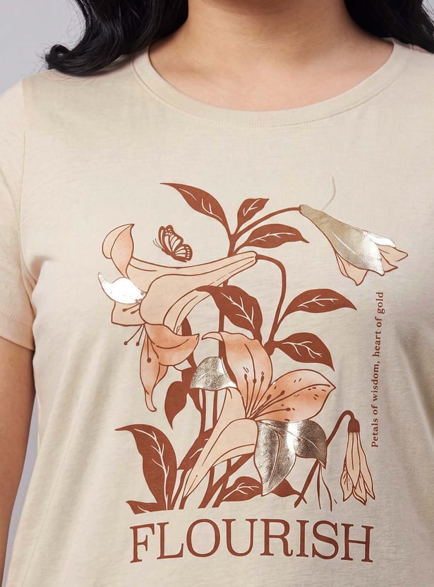 Women Floral Print T-shirt