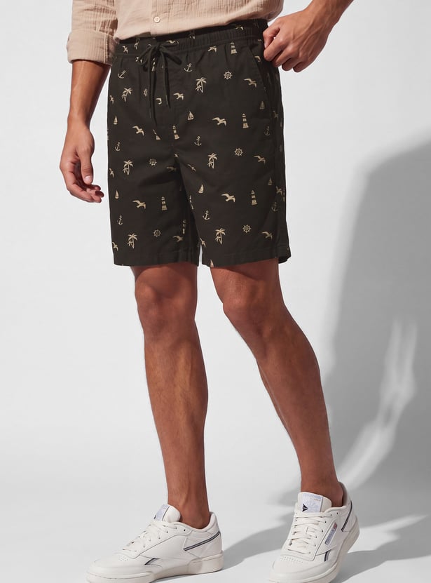 URB_N Men Printed Shorts