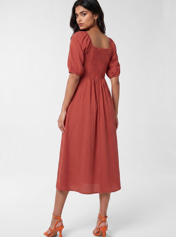 Women Textured Midi Dress