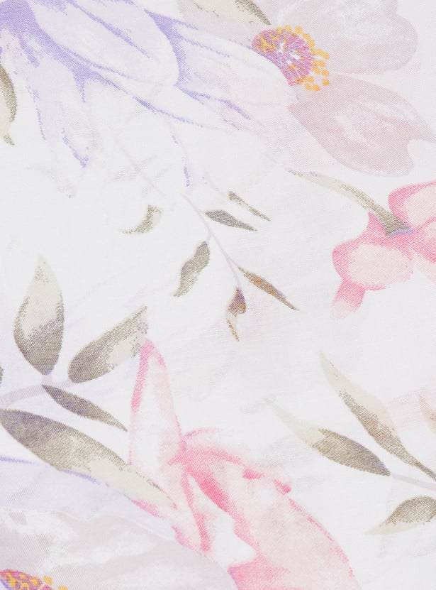 Women Floral Print Scarf