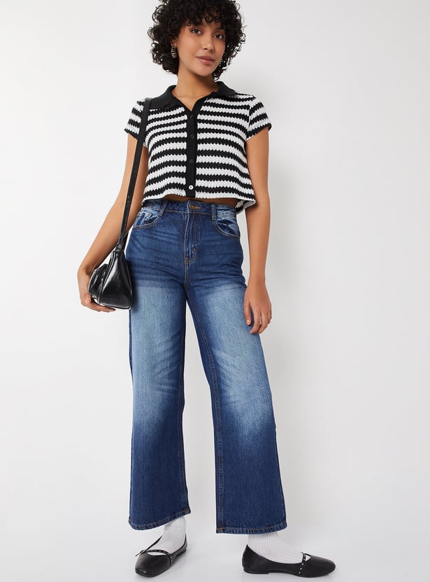 Women Solid High Rise Jeans