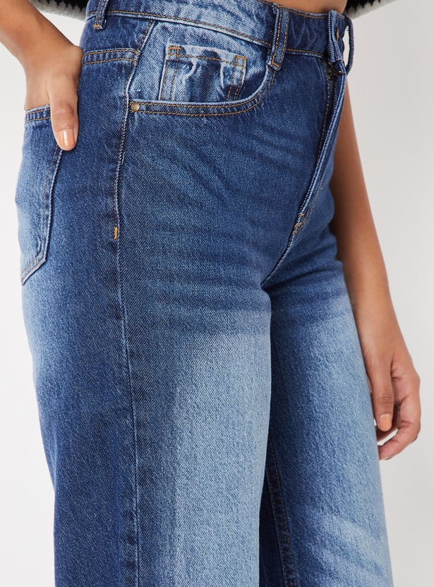 Women Solid High Rise Jeans