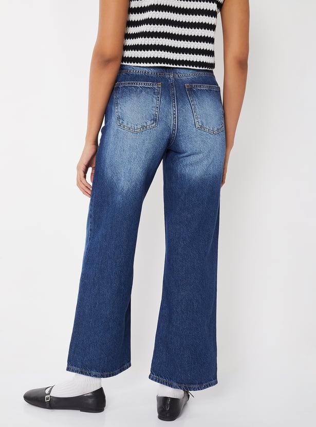 Women Solid High Rise Jeans