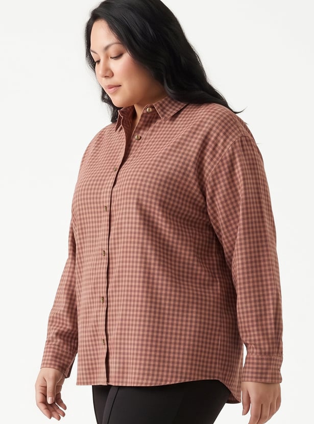 URB_N Women Checked Shirt