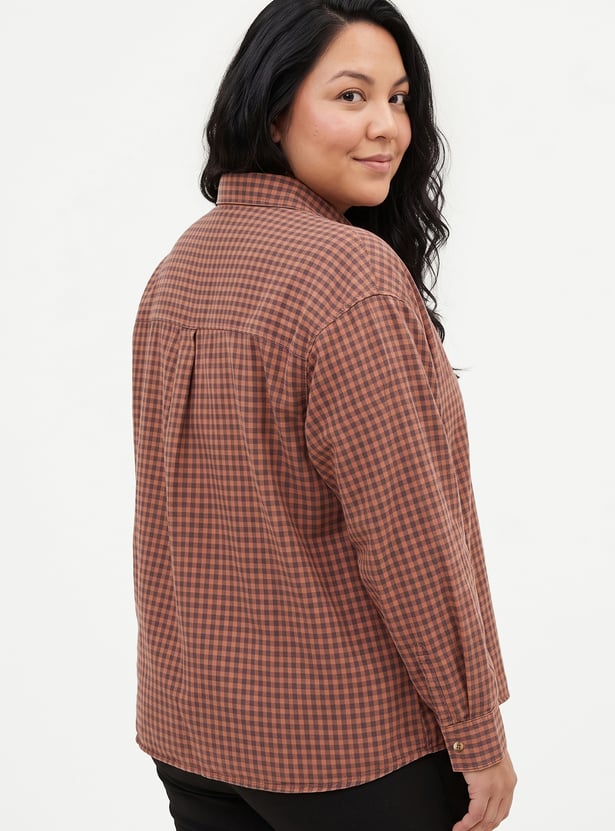 URB_N Women Checked Shirt