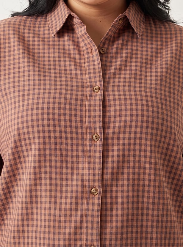 URB_N Women Checked Shirt