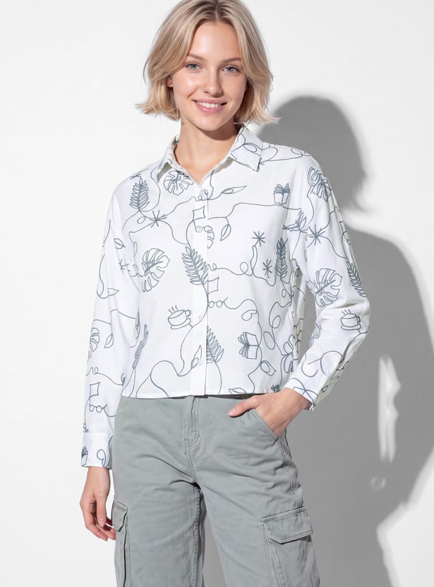 URB_N Women Embroidered Shirt