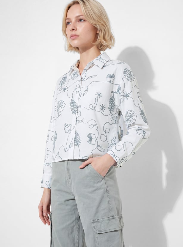 URB_N Women Embroidered Shirt