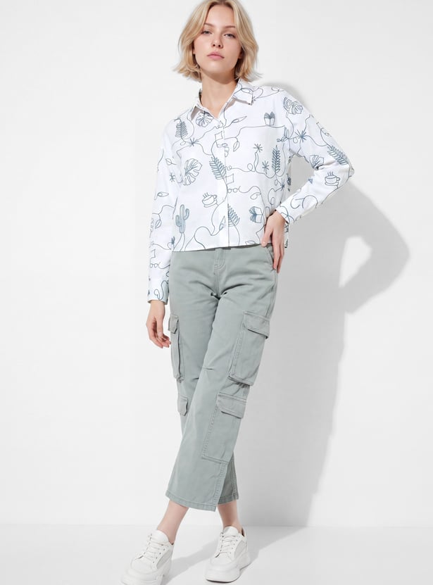 URB_N Women Embroidered Shirt