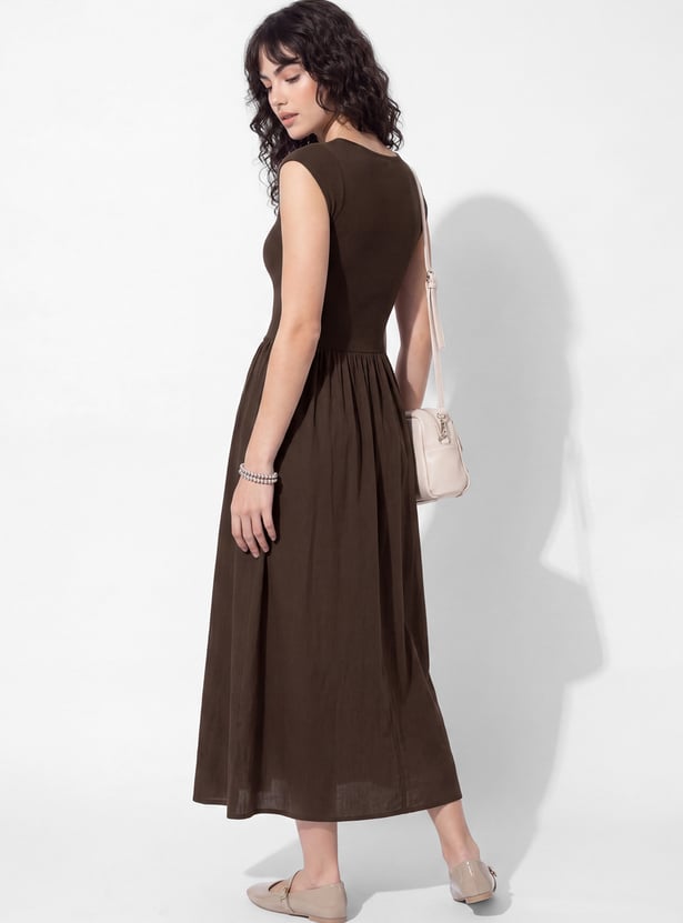 Women Solid Maxi Dress