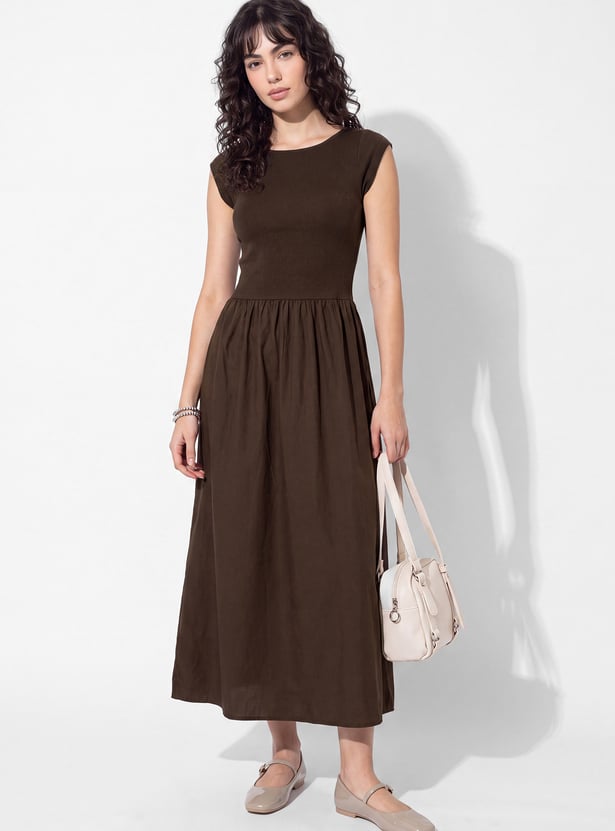 Women Solid Maxi Dress