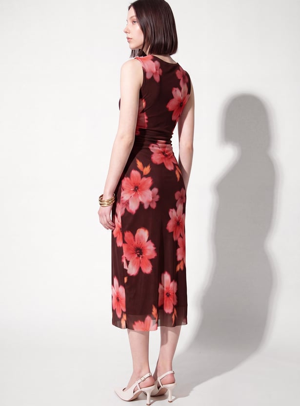 Women Floral Print Bodycon Dress