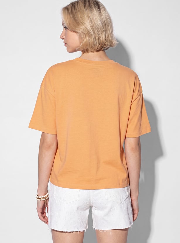 URB_N Women Printed Boxy Fit T-shirt