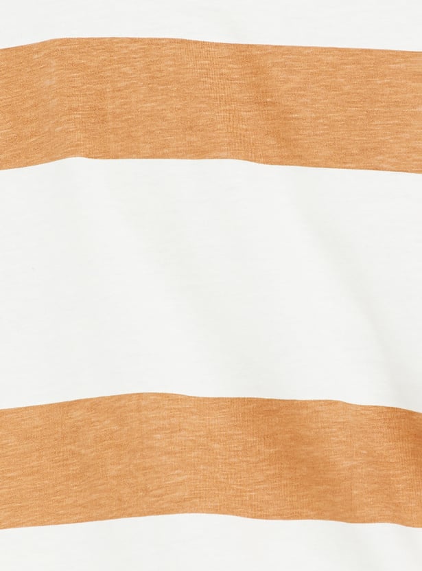 URB_N Women Boxy Fit Striped T-shirt