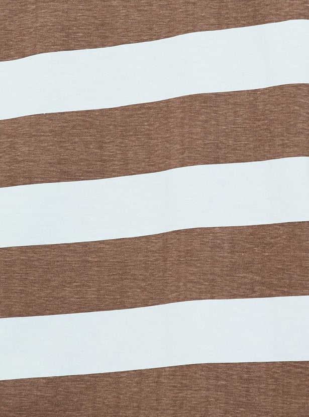 URB_N Women Boxy Striped T-shirt