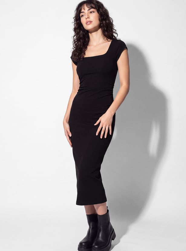 Women Solid Bodycon Dress